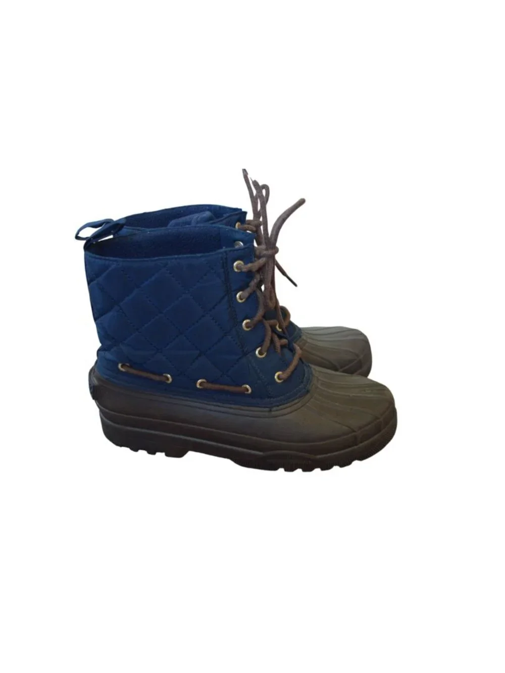 Sperry Top Sider Gosling Quilted Duck Boots Shoes Blue Water Resistant Women 7.5